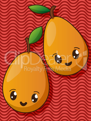 kawaii pear icons