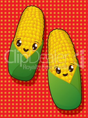 kawaii corn icons
