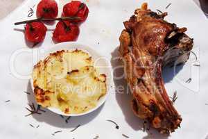 baked lamb chops with bread dough