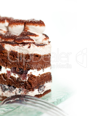 whipped cream dessert cake slice