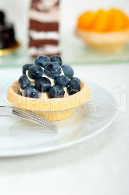 blueberry cream cupcake