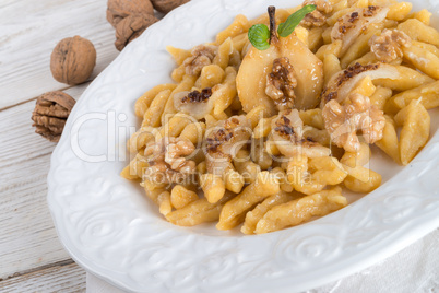 sweet dumplings with pear and brown sugar