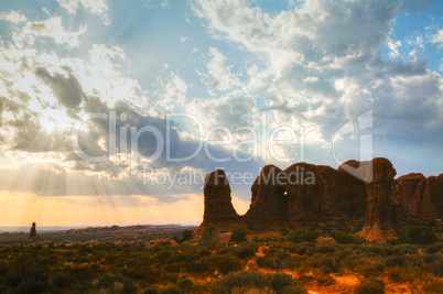 scenic view at the arches national park, utah, usa