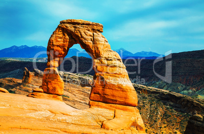 delicate arch at the arches national park, utah, usa