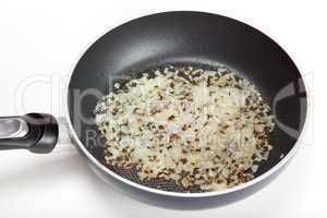 pan with fried onion