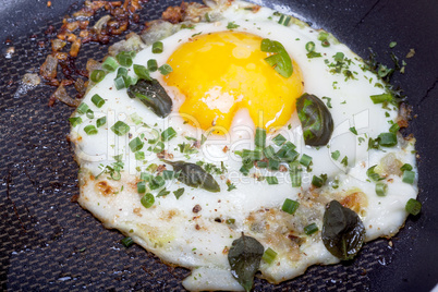 spiegelei ei in vermeiden frying wanne