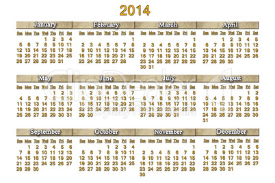 beautiful calendar for 2014 year with nice strips