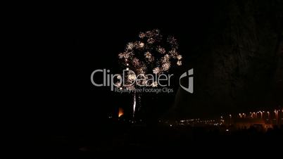 Fireworks during the Bonfires of Saint John in Spain