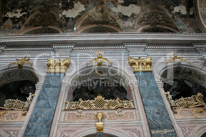 magnificent wall in one of the church of lvov