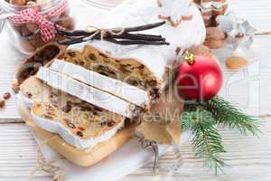 christmas stollen with vanilla