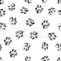 animal cat paw track feet print icons with shadow.