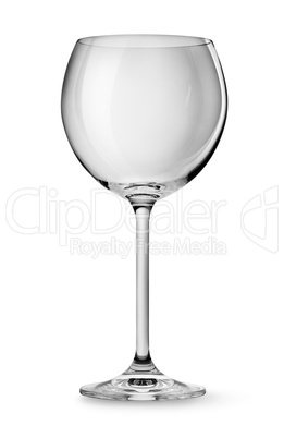 Empty wineglass isolated