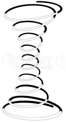 cylindrical spiral spring
