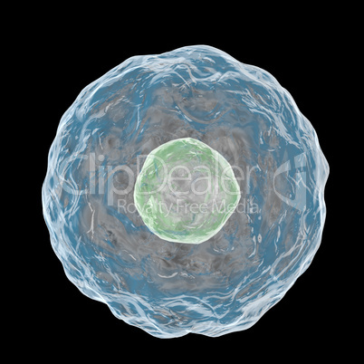 digital illustration of cell isolated on black background.