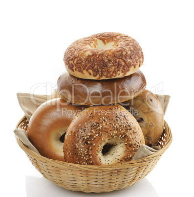 bagels  on white background