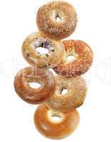 bagels isolated on white background