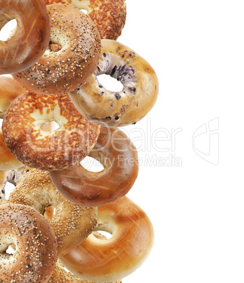 bagels isolated on white background