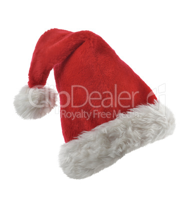 santa claus red hat isolated on white