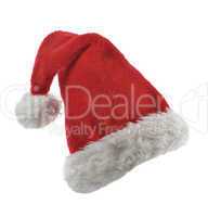 santa claus red hat isolated on white