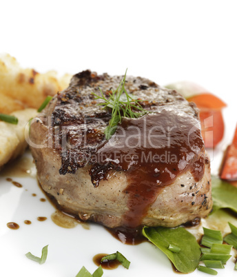 grilled beef steak