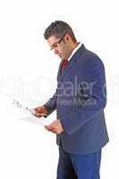 businessman reading.