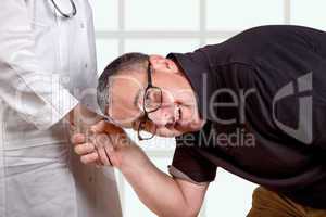 patient bows to the doctor