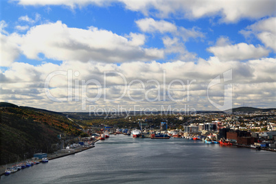 st. john's harbor and town - Newfoundland, Canada.