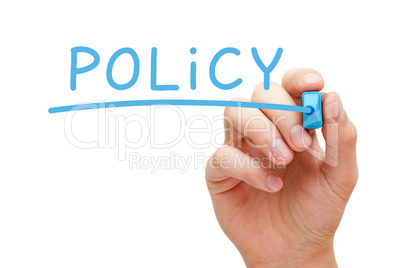 policy blue marker