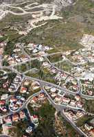 aerial view of residential area