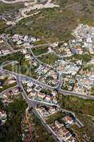 aerial view of residential area