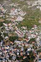 aerial view of residential area