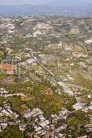 aerial view of residential area