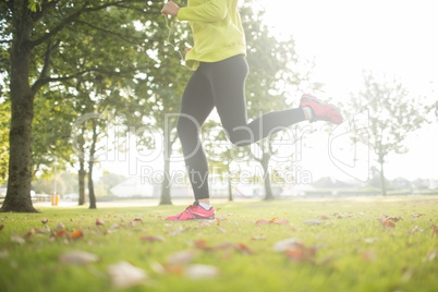 Active woman jogging