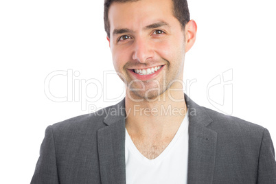 Stylish smiling man looking at camera