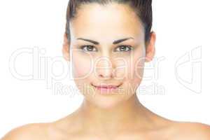 Portrait of gorgeous woman smiling at camera