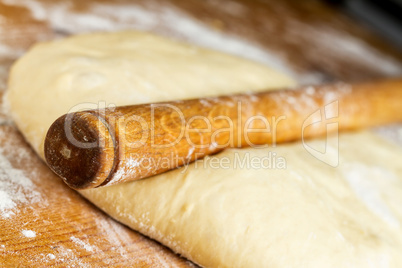 Close up from homemade dough