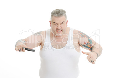 rock n roll man in tank top