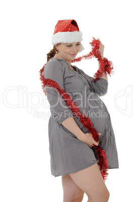 pregnant woman at christmas