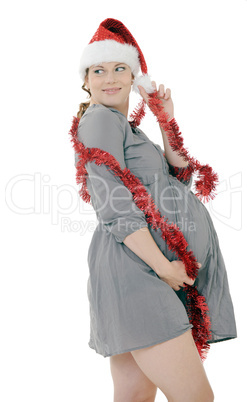 pregnant woman at christmas