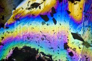 soot particles and microcrystals in polarized light