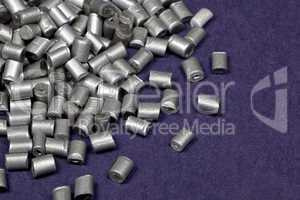 silver polymer resin on violet