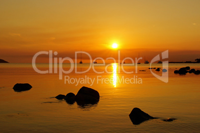 Sonnenuntergang, Freycinet Nationalpark, Tasmanien, Australien