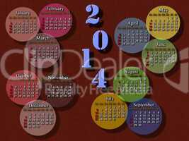 calendar for 2014 year