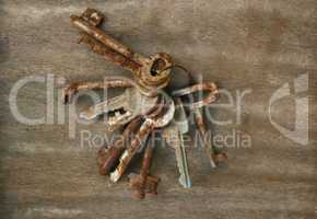 old rusty keys