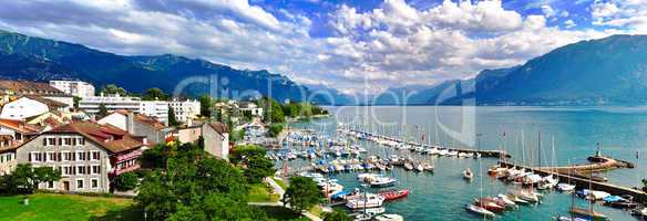 Swiss lake panorama