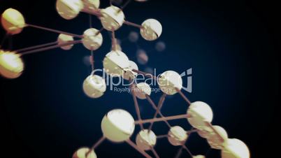 Flying through Abstract Molecular Structure. Rotate Camera.