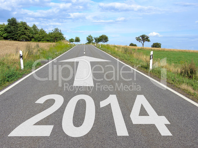 2014 - road with arrow