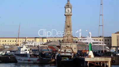 Clock tower near the port