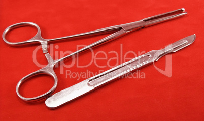 scissors and scalpel