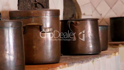 Big brown cooking pot set of brown pots